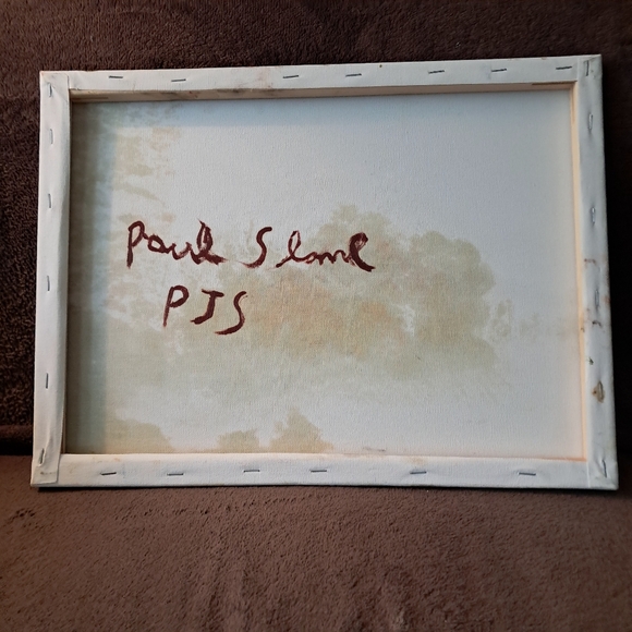 Bob Ross Inspired Oil Paint Hand Painted Canvas Misty Mountains - Picture 5 of 5